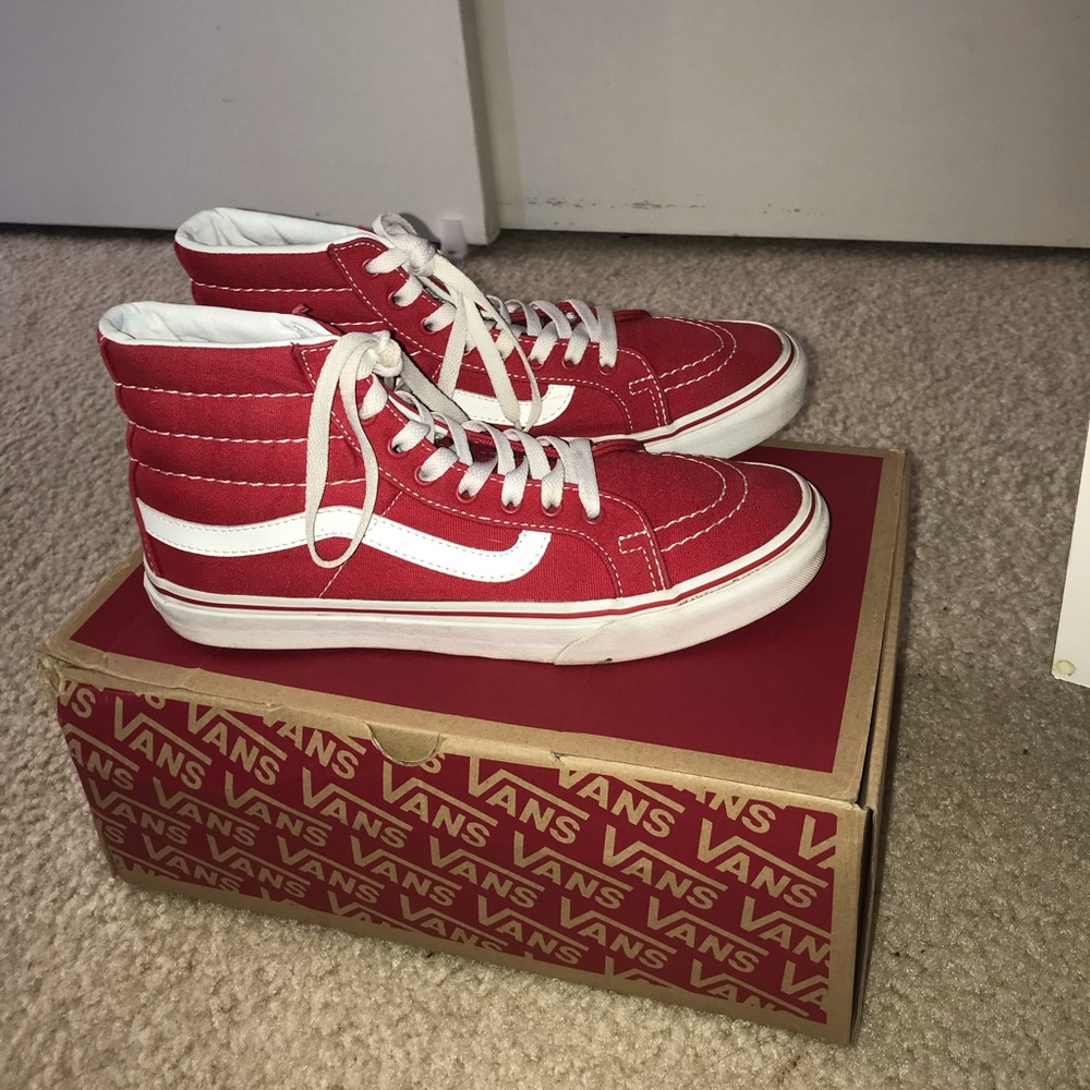 Red high top vans